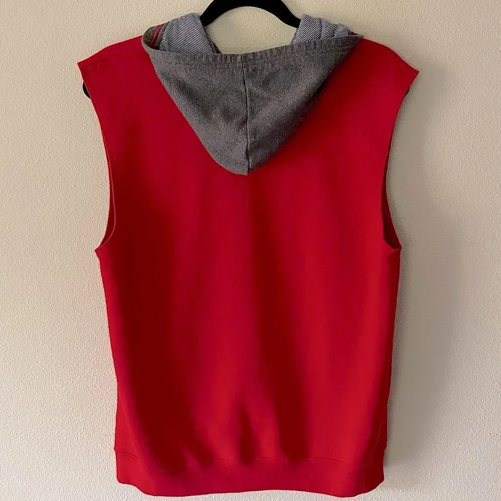 Youth, Fruit of the Loom, Red and Gray, Zip-Up Vest. Size 2XL (18)
